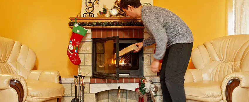 Rusted Metal Fireplace Restoration in Rogers, Arkansas